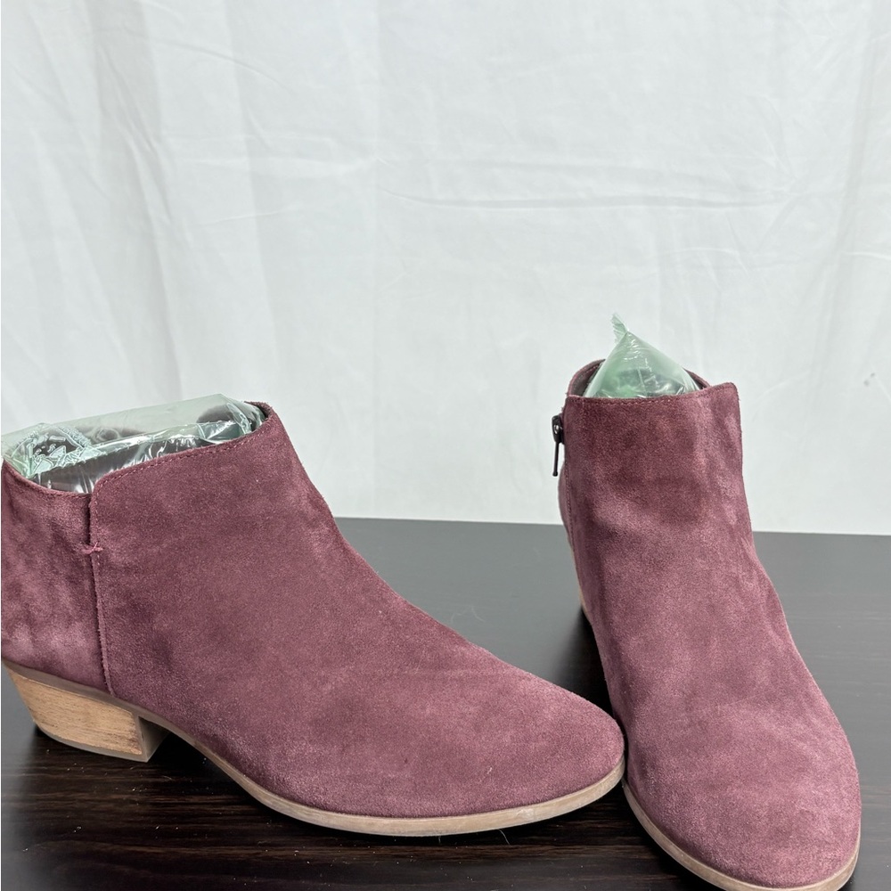 G.H. Bass & Co. Plum Suede Ankle Booties